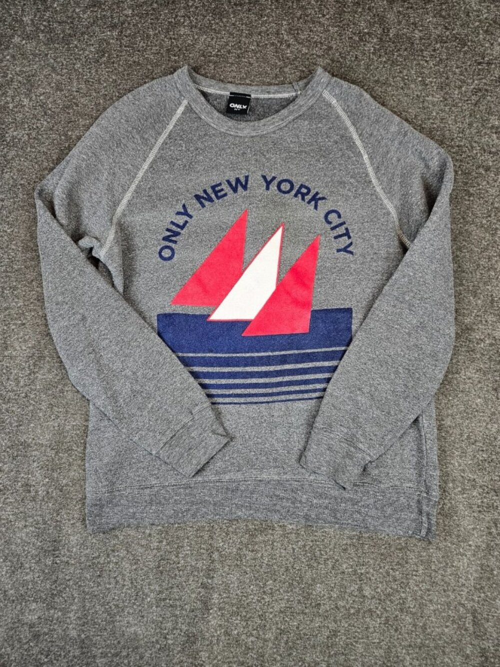 ONLY NY Mens Large (Shrunk) Gray Crewneck
